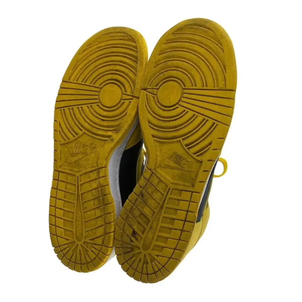 Nike Dunk High Goldenrod Men's Yellow Black Leather Basketball Sneakers Shoes 12